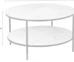 SalesFever Couchtisch »Caorle Coffeetable im minimalistischen Stil« Eleganz trifft Stil: Tischplatten in Marmoroptik