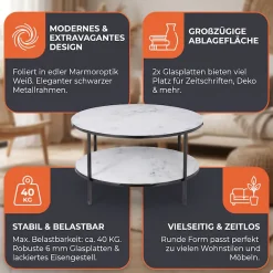 SalesFever Couchtisch »Caorle Coffeetable im minimalistischen Stil« Eleganz trifft Stil: Tischplatten in Marmoroptik
