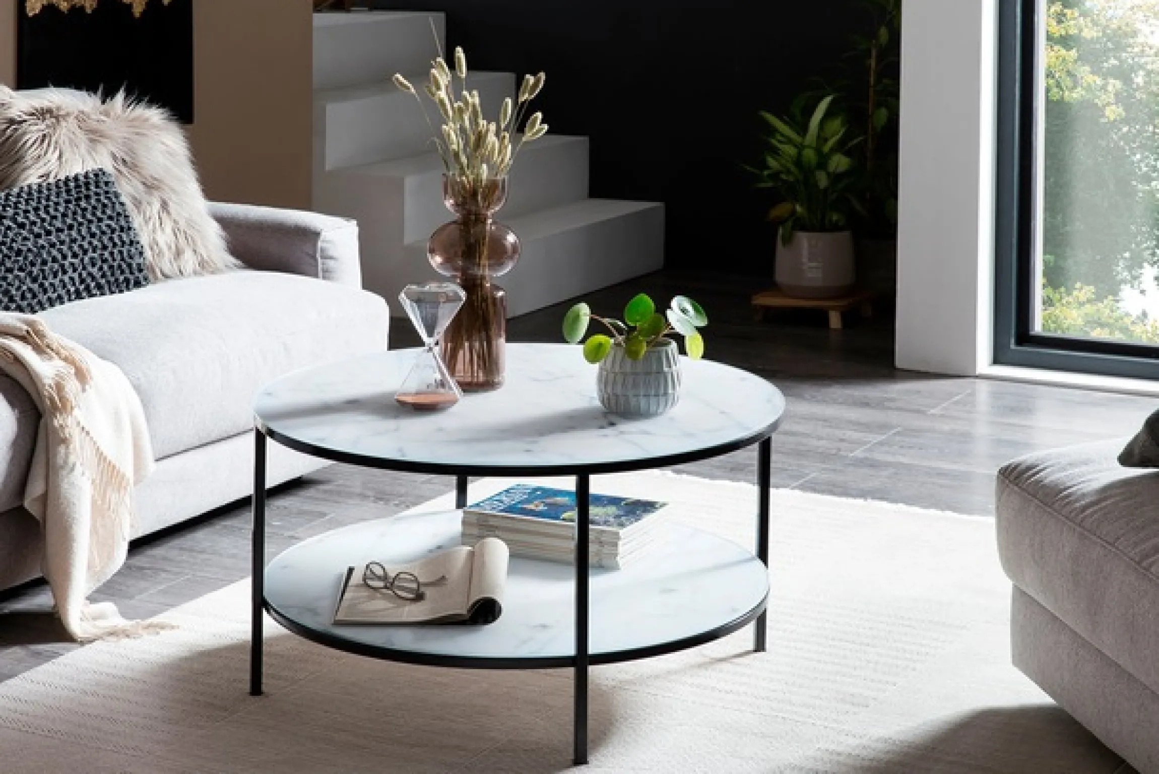 SalesFever Couchtisch »Caorle Coffeetable im minimalistischen Stil« Eleganz trifft Stil: Tischplatten in Marmoroptik