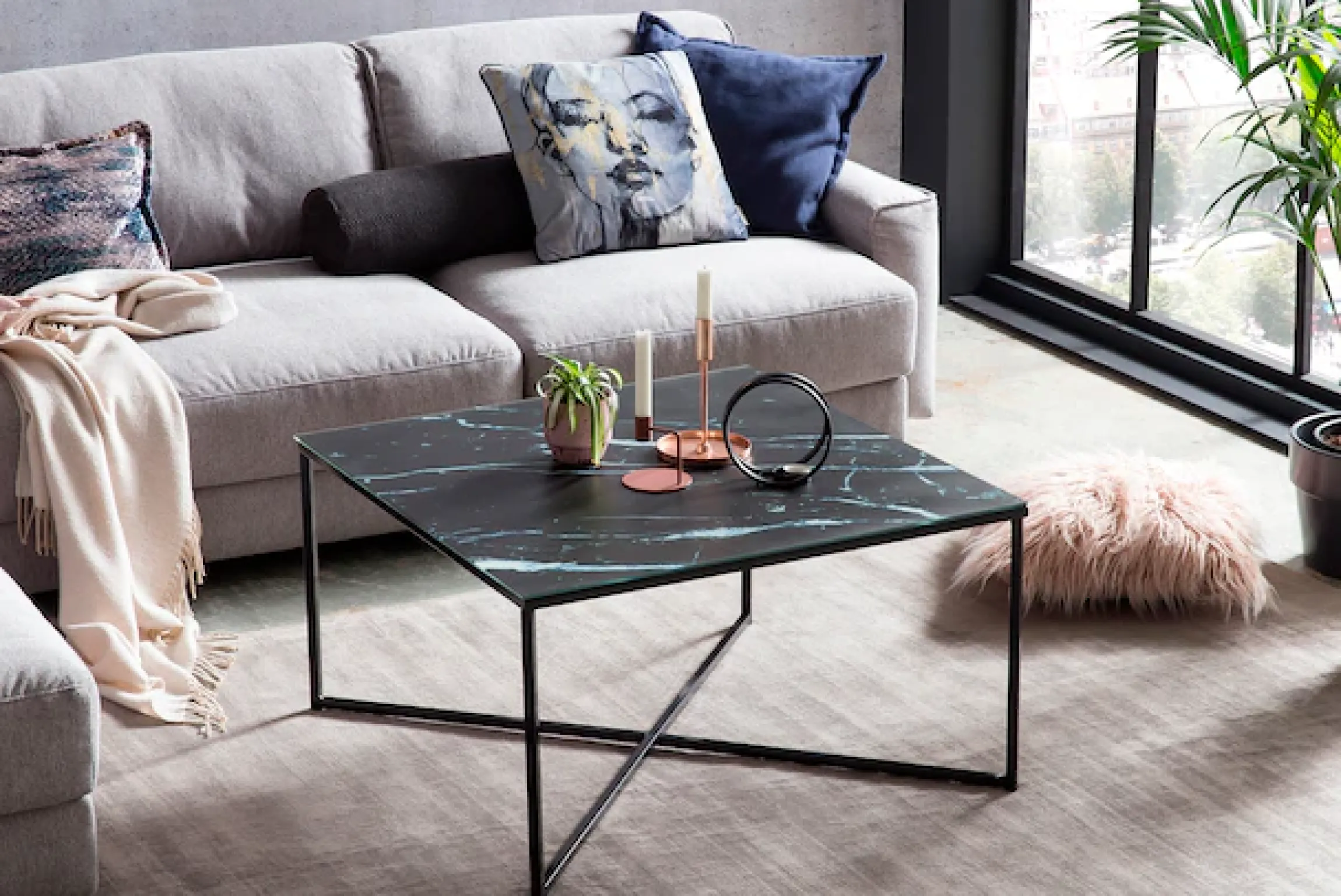 SalesFever Couchtisch »Caorle Coffeetable im eleganten Stil« Eleganz trifft Funktion: Tischplatte in Marmoroptik