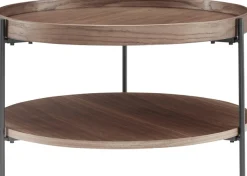 SalesFever Couchtisch »Chicago mit 2 Ablageflächen – moderner Design-Coffee-Table« 1 Stk. tlg. Stilvoller Wohnzimmertisch mit Stauraum, Holz & Metall