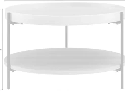 SalesFever Couchtisch »Chicago mit 2 Ablageflächen – moderner Design-Coffee-Table« 1 Stk. tlg. Stilvoller Wohnzimmertisch mit Stauraum, Holz & Metall