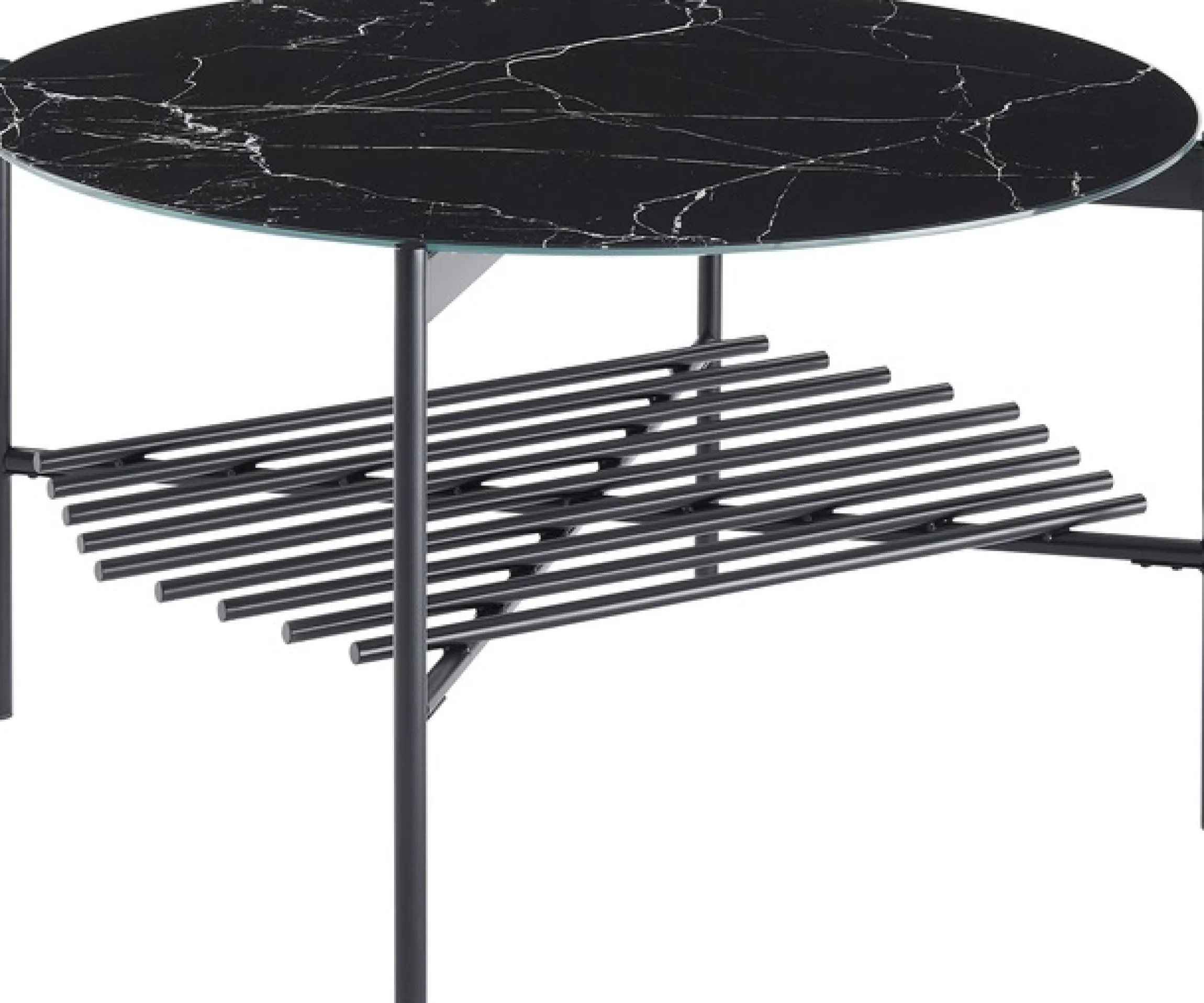 SalesFever Couchtisch »Coffeetable Wohnzimmertisch im minimalistischen Stil« 1 Stk. tlg. Glasplatte in Marmoroptik