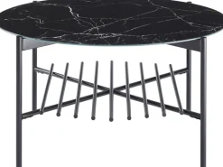 SalesFever Couchtisch »Coffeetable Wohnzimmertisch im minimalistischen Stil« 1 Stk. tlg. Glasplatte in Marmoroptik