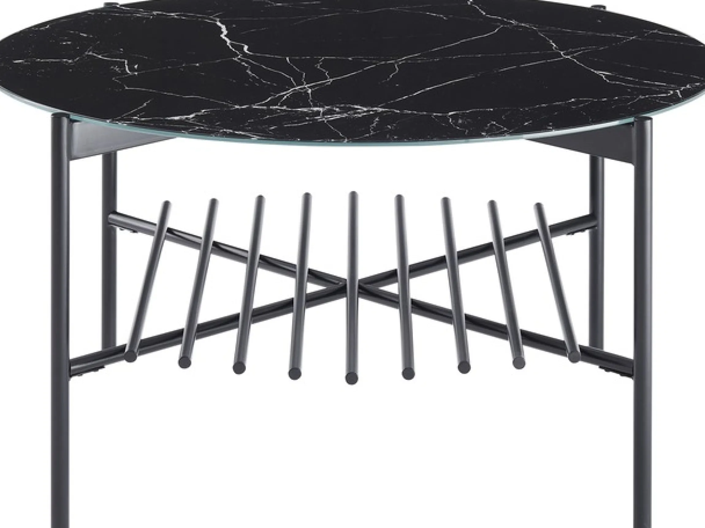 SalesFever Couchtisch »Coffeetable Wohnzimmertisch im minimalistischen Stil« 1 Stk. tlg. Glasplatte in Marmoroptik