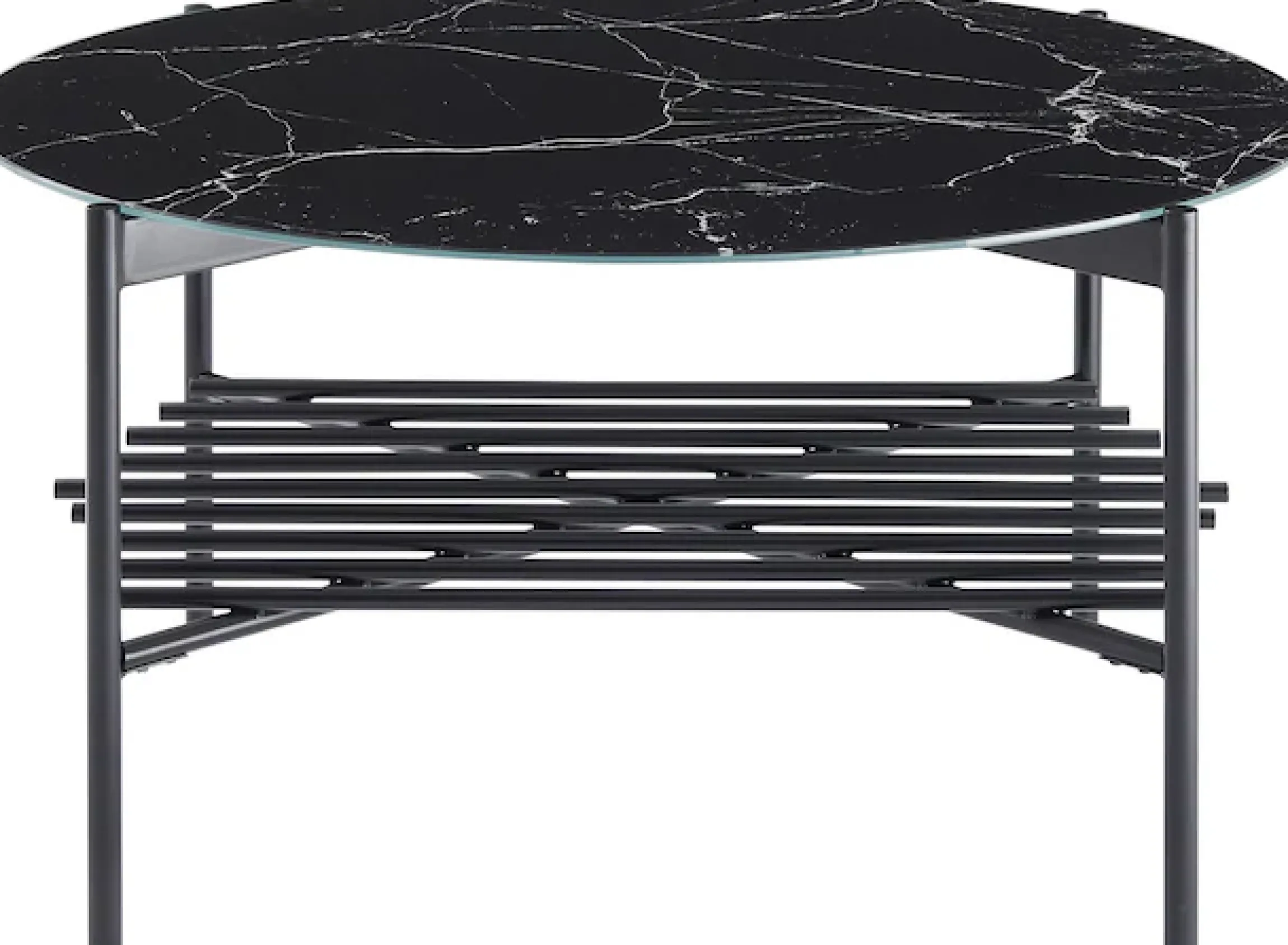 SalesFever Couchtisch »Coffeetable Wohnzimmertisch im minimalistischen Stil« 1 Stk. tlg. Glasplatte in Marmoroptik