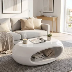 SalesFever Couchtisch »Coffeetable im minimalistischen Stil« komplett aus hochwertigem Fiberglas