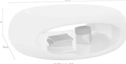 SalesFever Couchtisch »Coffeetable im minimalistischen Stil« komplett aus hochwertigem Fiberglas