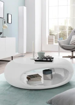 SalesFever Couchtisch »Coffeetable im minimalistischen Stil« komplett aus hochwertigem Fiberglas