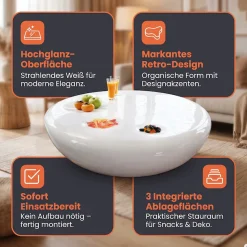 SalesFever Couchtisch »Coffeetable im minimalistischen Stil«