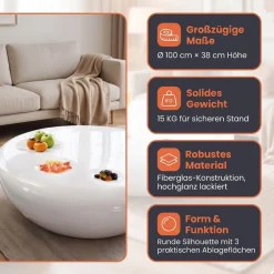 SalesFever Couchtisch »Coffeetable im minimalistischen Stil«