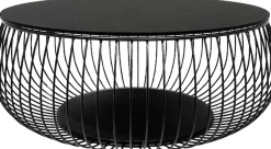 SalesFever Couchtisch »Coffeetable Wohnzimmertisch im minimalistischen Stil« 10 mm starke Klarglasplatte mit Marmordruck