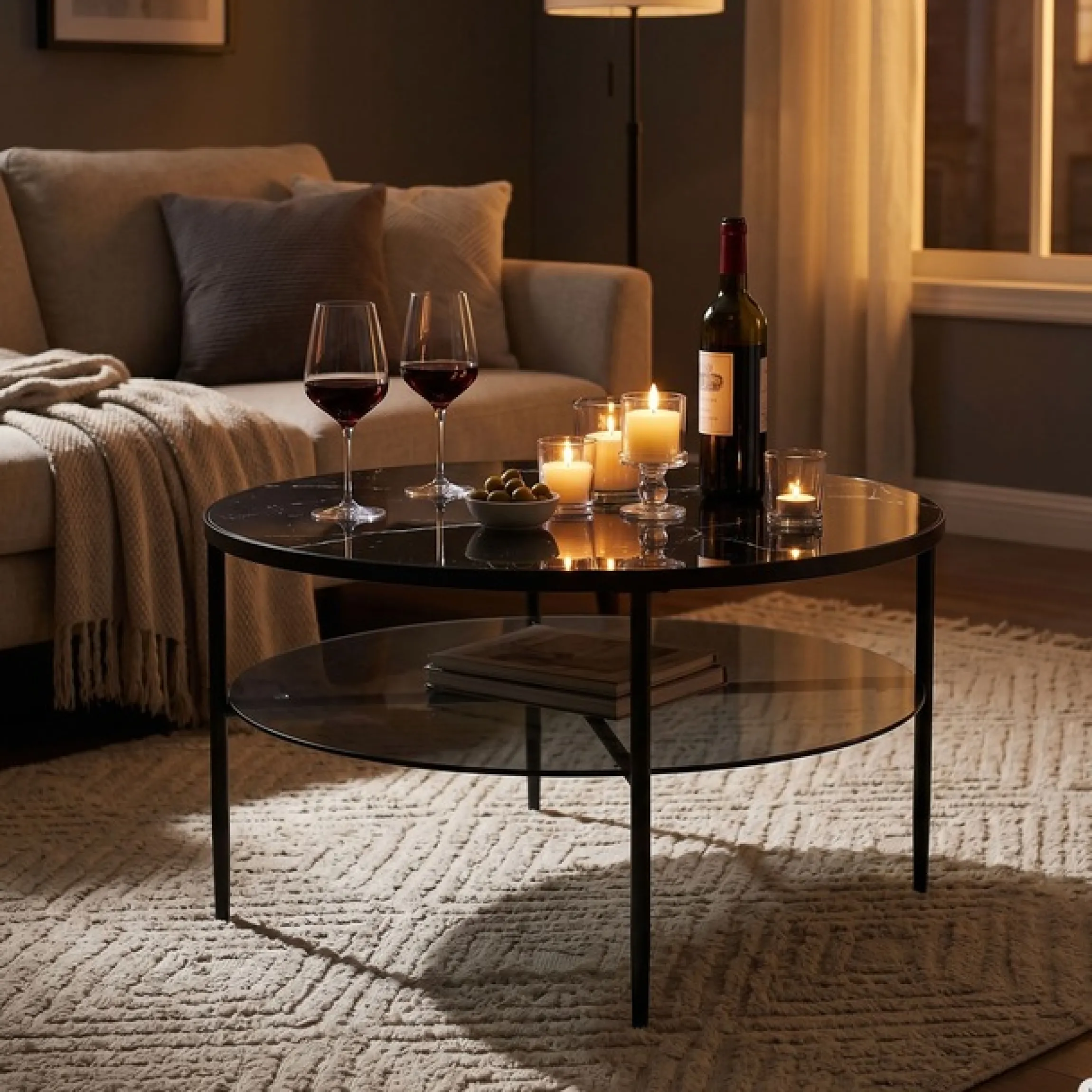 SalesFever Couchtisch »Designer Couchtisch« 1 Stk. tlg. Tischplatte in Marmoroptik