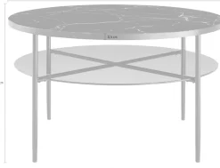 SalesFever Couchtisch »Designer Couchtisch« 1 Stk. tlg. Tischplatte in Marmoroptik