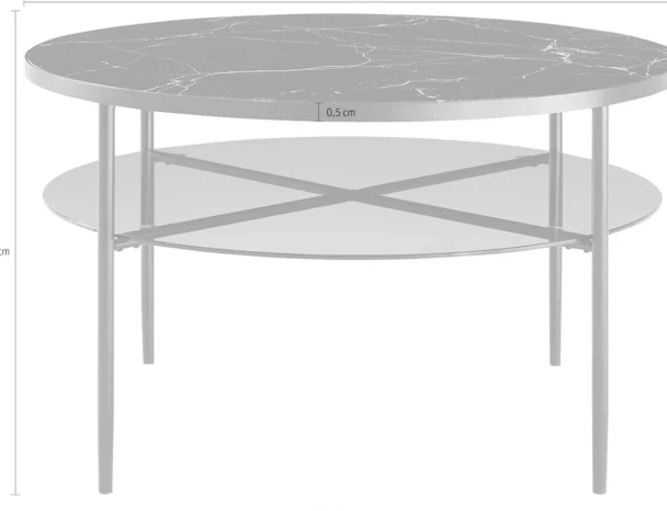 SalesFever Couchtisch »Designer Couchtisch« 1 Stk. tlg. Tischplatte in Marmoroptik