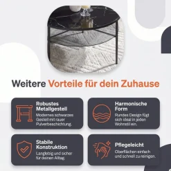 SalesFever Couchtisch »Designer Couchtisch« 1 Stk. tlg. Tischplatte in Marmoroptik