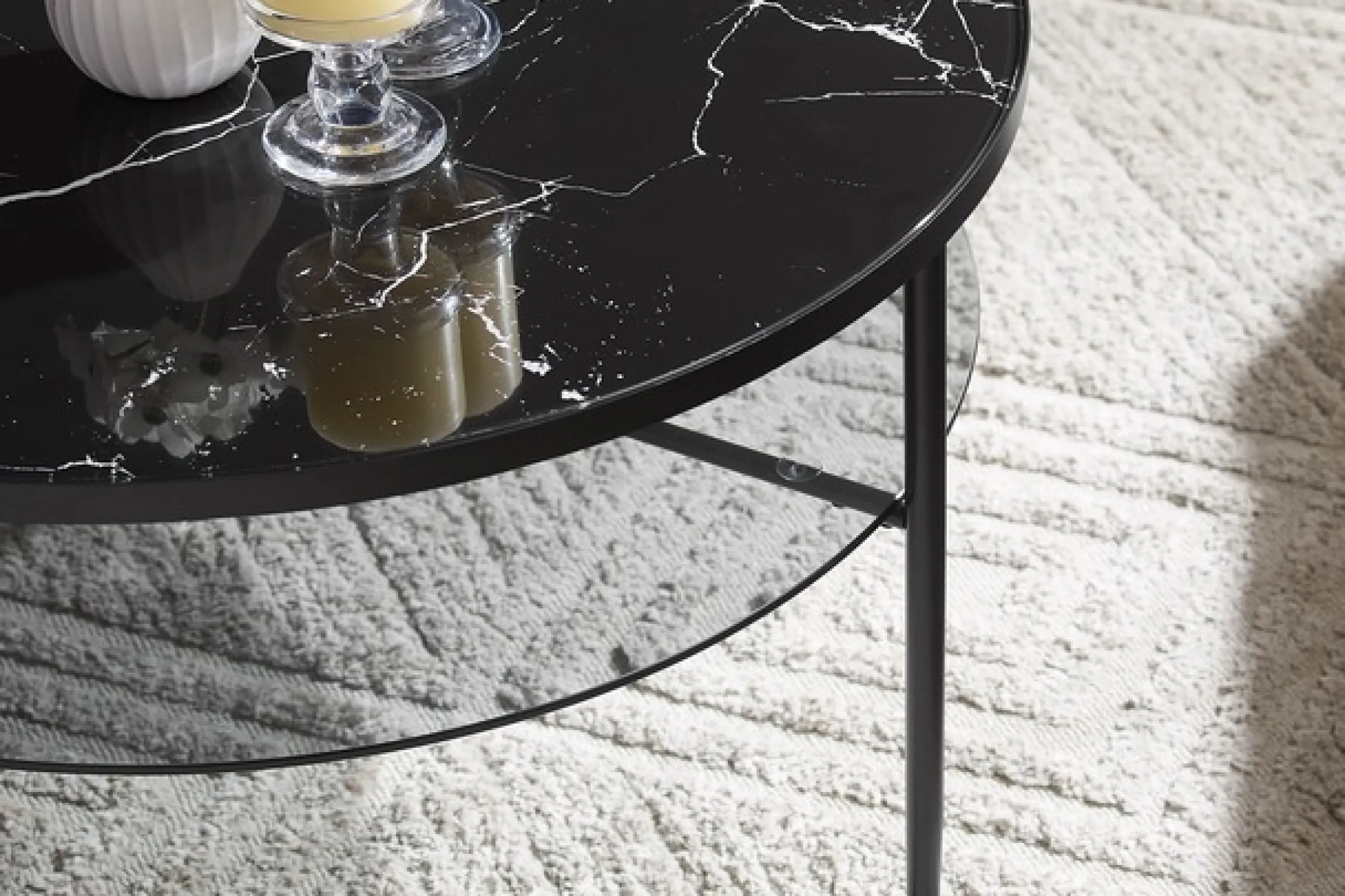 SalesFever Couchtisch »Designer Couchtisch« 1 Stk. tlg. Tischplatte in Marmoroptik