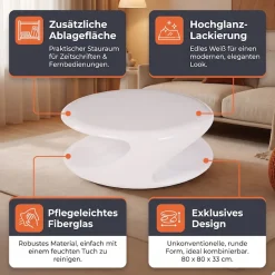SalesFever Couchtisch »Design-Wohnzimmertisch für stilvolles Wohnen« mit modernem Lounge Charakter