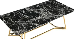 SalesFever Couchtisch »Design-Tisch für Ihr Wohnzimmer« Eleganz trifft auf Luxus: Marmor-Design Tischplatte