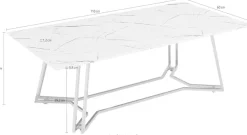 SalesFever Couchtisch »Design-Tisch für Ihr Wohnzimmer« Eleganz trifft auf Luxus: Marmor-Design Tischplatte