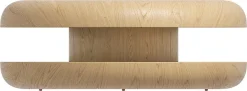 SalesFever Couchtisch »drehbar - runder Design-Wohnzimmertisch aus Holz« 1 Stk. tlg. Stilvoller & moderner Tisch mit Echtholzfurnier, Ø 90 cm