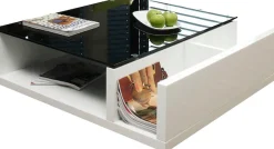 SalesFever Couchtisch »Eleganter Wohnzimmertisch« Praktisch mit integriertem Seiten-Magazinfach