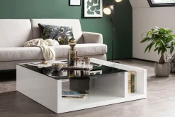 SalesFever Couchtisch »Eleganter Wohnzimmertisch« Praktisch mit integriertem Seiten-Magazinfach