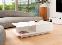 SalesFever Couchtisch »im minimalistischen Stil« Elegante Tischplatte aus robustem Kristallglas