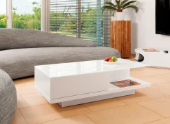 SalesFever Couchtisch »im minimalistischen Stil« Elegante Tischplatte aus robustem Kristallglas