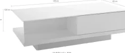 SalesFever Couchtisch »im minimalistischen Stil« Elegante Tischplatte aus robustem Kristallglas
