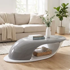 SalesFever Couchtisch »Lignano Coffeetable - stilvoller Mittelpunkt« Fiberglas-Couchtisch: Zweifarbiges Design, unvergleichlicher Stil