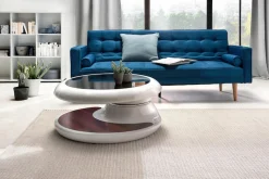 SalesFever Couchtisch »Milano Tisch Trendiges Wohnzimmer-Highlight« Tischplatte: Rundum 360° drehbar!