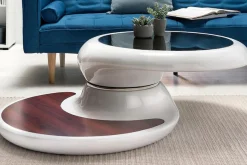 SalesFever Couchtisch »Milano Tisch Trendiges Wohnzimmer-Highlight« Tischplatte: Rundum 360° drehbar!