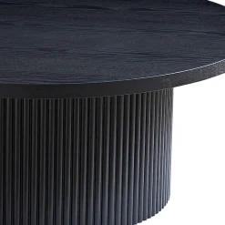 SalesFever Couchtisch »mit Massivholz-Lamellen, Ø 85cm« 1 Stk. tlg. Moderner Wohnzimmertisch aus Holz in natürlichem Look