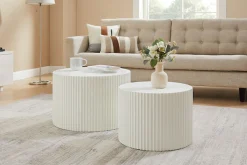 SalesFever Couchtisch »New Orleans stilvoller Couchtisch« Set, 2 Stk. tlg. mit umlaufender Rillenstruktur