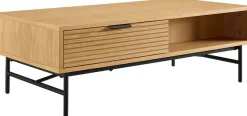 SalesFever Couchtisch »Visby Coffeetableh für stilvolles Wohnen« Eiche Echtholzfurnier