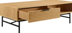 SalesFever Couchtisch »Visby Coffeetableh für stilvolles Wohnen« Eiche Echtholzfurnier