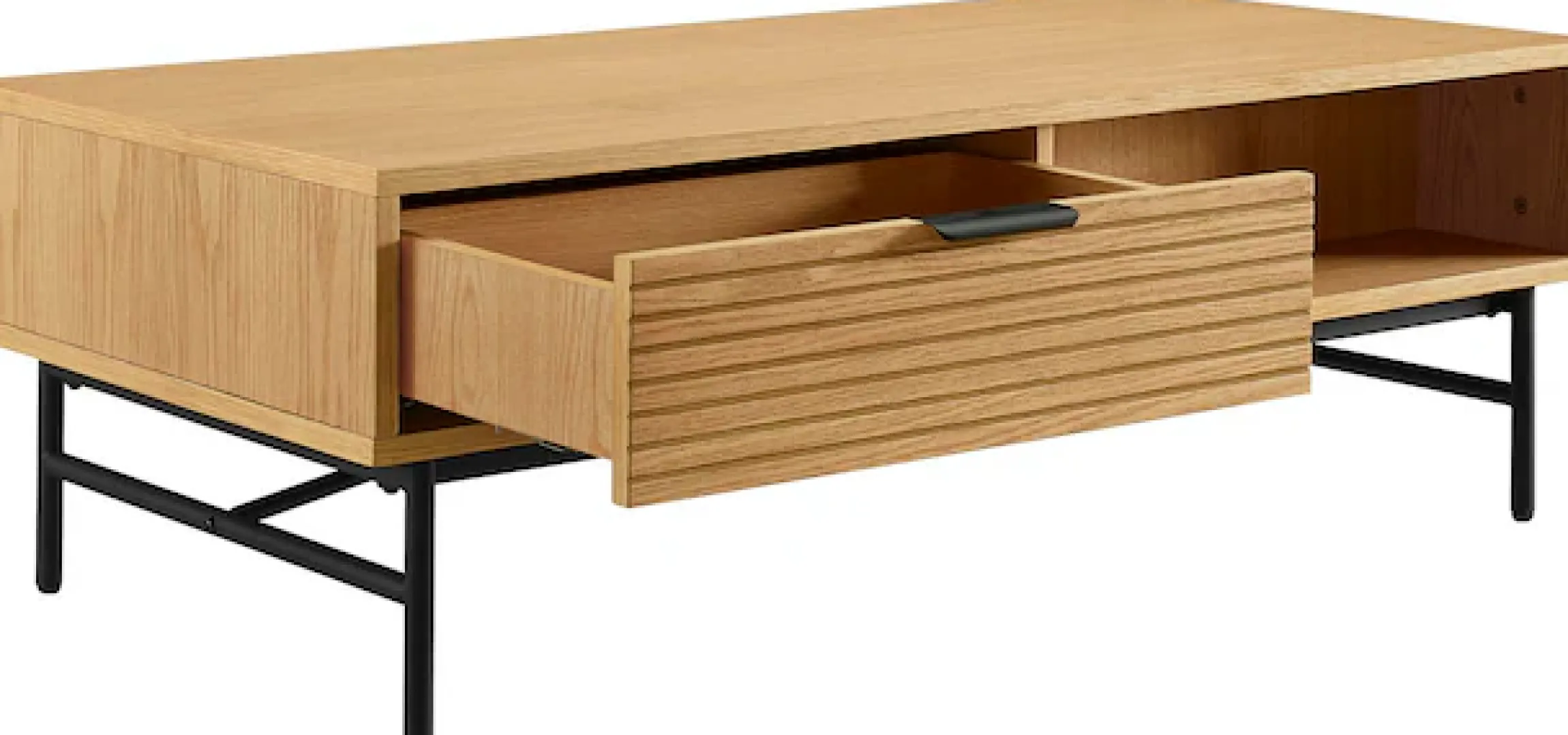 SalesFever Couchtisch »Visby Coffeetableh für stilvolles Wohnen« Eiche Echtholzfurnier
