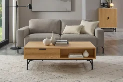 SalesFever Couchtisch »Visby Coffeetableh für stilvolles Wohnen« Eiche Echtholzfurnier