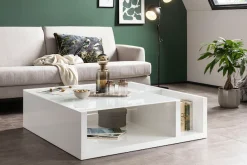 SalesFever Couchtisch »Wohnzimmer-Tisch im skandinavischen Stil« Praktisch mit seitlichem Magazinfach