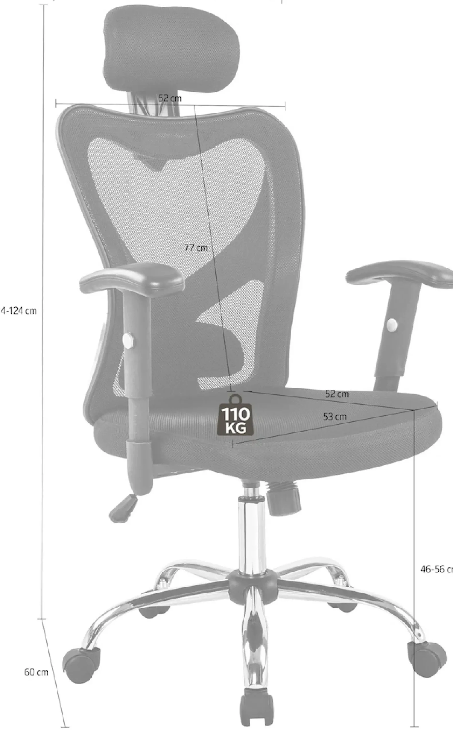 SalesFever Drehstuhl »für optimalen Komfort« () Mit elegantem Schmetterlingsmechanismus