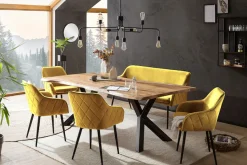SalesFever Eckbankgruppe »Eckbankgruppe im Landhausstil« Set, 6 Stk. tlg. Rückenfläche mit aufwändiger Rautensteppung