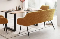 SalesFever Eckbankgruppe »Eckbankgruppe im Landhausstil« Set, 6 Stk. tlg. Rückenfläche mit aufwändiger Rautensteppung