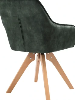 SalesFever Essgruppe »Eleganter Tisch inkl. Stühle« 5-teilige Samtverlours-Sitzgruppe, drehbare Stühle, 180cm Tischbreite
