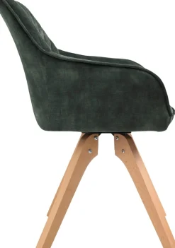 SalesFever Essgruppe »Eleganter Tisch inkl. Stühle« 5-teilige Samtverlours-Sitzgruppe, drehbare Stühle, 180cm Tischbreite