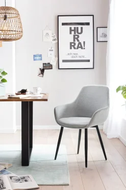 SalesFever Essgruppe »für stilvolles Speisen« Set, 5 Stk. tlg. 5-teiliges Set mit authentischer Baumkanten-Tischplatte