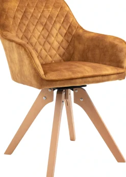 SalesFever Essgruppe »Stilvolle Sitzgruppe« 5-teiliges Set: Samtverlours-Stühle, 180° drehbar, Tischbreite 180 cm