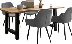 SalesFever Essgruppe »Stilvolle Essgruppe« Set, 5 Stk. tlg. 5-teiliges Massivholz-Set, geölt und doppelt gewachst