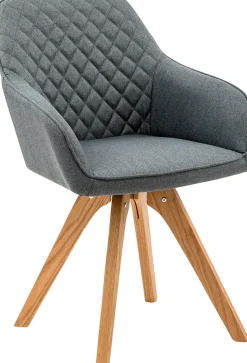 SalesFever Essgruppe »Växjö - Elegant gestaltete Sitzgruppe« Set, 5 Stk. tlg. bestehend aus 4 modernen Polsterstühlen und einem 180 cm breiten Tisch