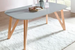 SalesFever Essgruppe »Växjö - Elegant gestaltete Sitzgruppe« Set, 5 Stk. tlg. bestehend aus 4 modernen Polsterstühlen und einem 180 cm breiten Tisch